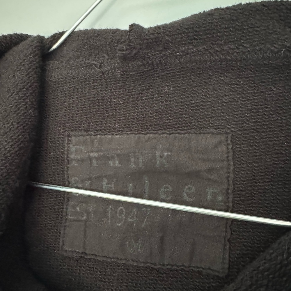 Frank & Eileen Tee Lab Hoodie Raw Edge distressed Black- M - Picture 3 of 4